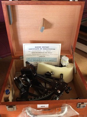 Lot 404 - Marine Sextant in wooden case