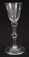 Lot 229 - Early 18th century wine glass, circa 1700 -...