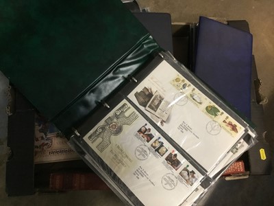 Lot 216 - Box first day covers in various albums