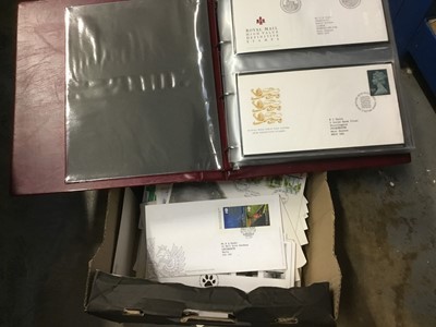 Lot 218 - Red album of first day covers and others loose