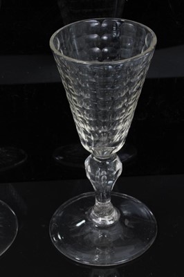 Lot 37 - Pair of 18th century Continental faceted glasses