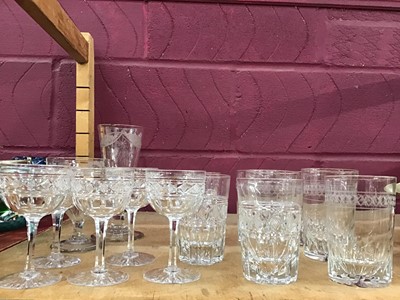 Lot 568 - Tudor cut liquor glasses and tumblers