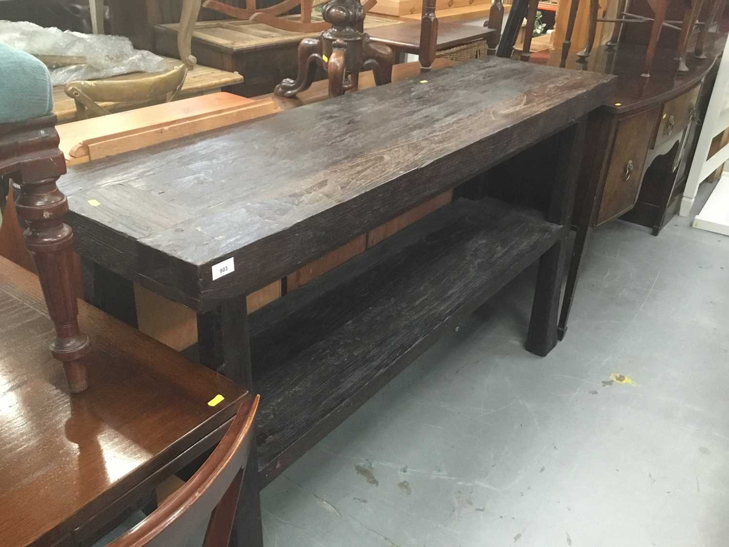 Lot 903 - Unusual rustic wood sideboard/hall table - 2
