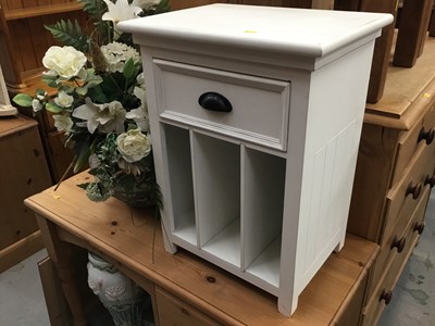 Lot 919 - French style single bed and a similar white painted bedside cabinet