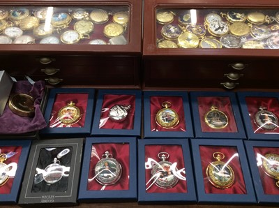 Lot 673 - Large collection of contemporary pocket watches