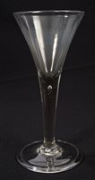 Lot 234 - Very large Georgian wine glass, circa 1750,...