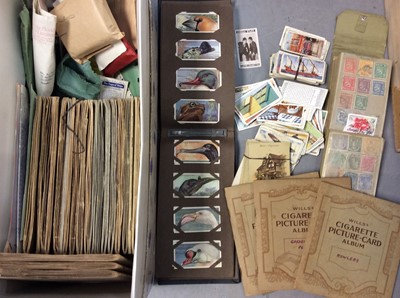 Lot 444 - Collection of cigarette cards, stamps and ephemera