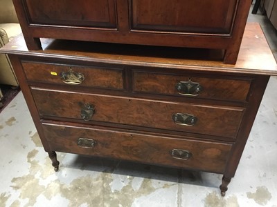 Lot 917 - Edwardian walnut chest of four drawers