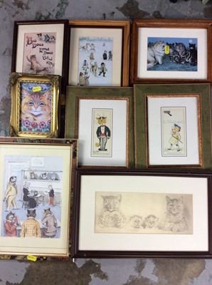Lot 423 - Collection of framed Louis Wain prints