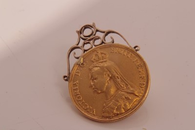 Lot 458 - G.B. - Gold two pounds Victoria J.H. 1887