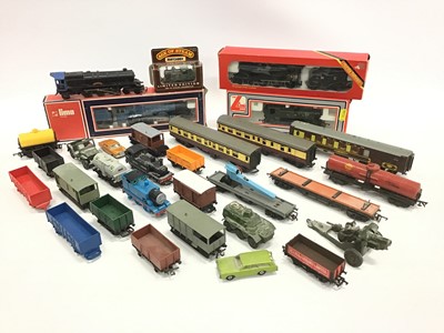 Lot 1559 - Railway- Lima and Hornby locomotives - boxed, other engines, tenders and carriages, track and accessories