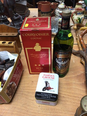 Lot 299 - Glenfiddich 1 litre bottle of whiskey together with a bottle of Courvoisier Cognac