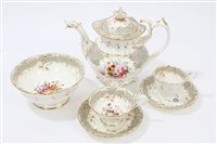 Lot 244 - Early 19th century English Rockingham-type tea...