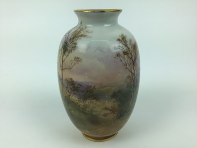 Lot 572 - Good quality hand painted Royal Doulton vase