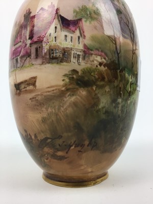 Lot 572 - Good quality hand painted Royal Doulton vase