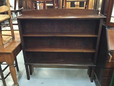 Lot 888 - Edwardian mahogany open bookcase with adjustable shelves