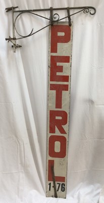 Lot 1292 - Vintage Petroleum hanging sign originaly from Friars Street petrol station Sudbury