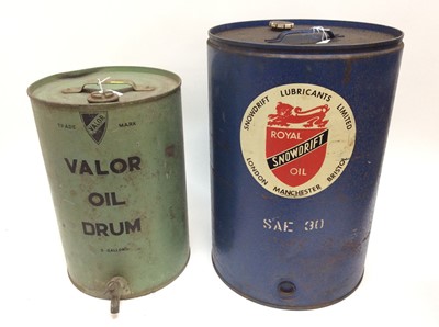 Lot 1293 - Valour oil drum and one other