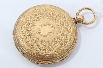 Lot 163 - Victorian 18ct gold open face pocket watch