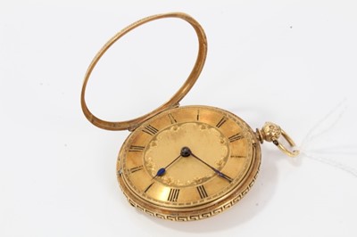 Lot 163 - Victorian 18ct gold open face pocket watch