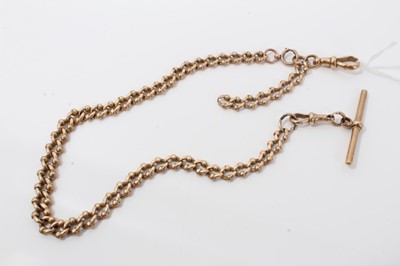 Lot 295 - 9ct gold watch chain