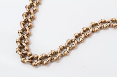 Lot 295 - 9ct gold watch chain