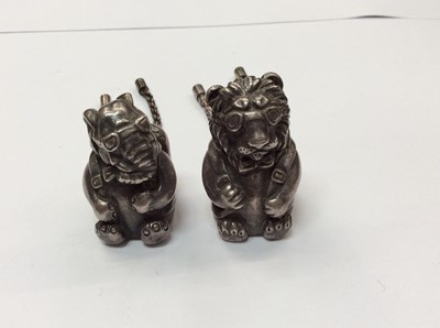 Lot 661 - Two Magrino silver (filled) novelty animal ornaments