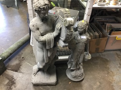 Lot 1009 - Two cast reconstituted stone garden ornaments