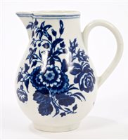 Lot 253 - 18th century Worcester blue and white Three...