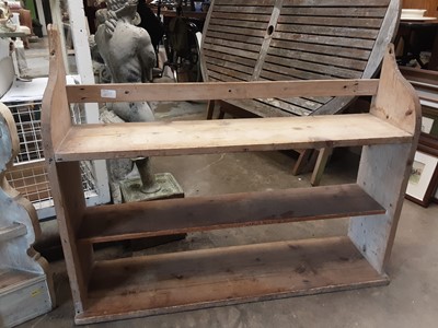 Lot 1023 - Two antique pine shelves