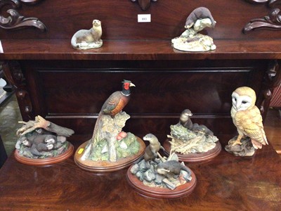 Lot 311 - Border Fine Arts Pheasant and other animal ornaments