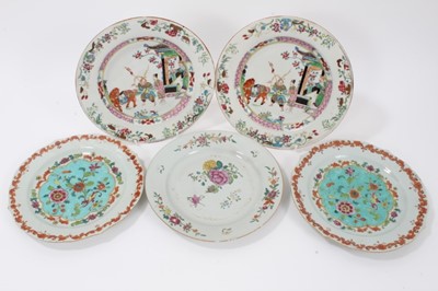 Lot 87 - Three 18th century Chinese porcelain dishes