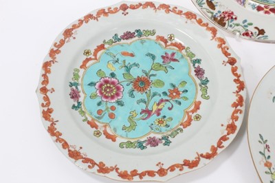 Lot 87 - Three 18th century Chinese porcelain dishes