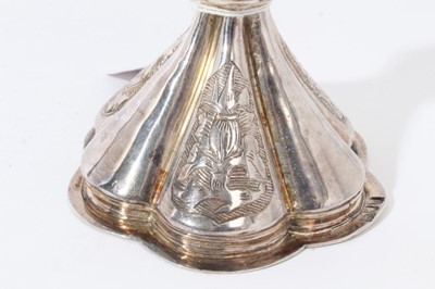Lot 27 - Livery Company Interest- fine Edwardian silver table salt of hour glass form, a copy of the 16th century original in possession of the Worshipful Company of Ironmongers