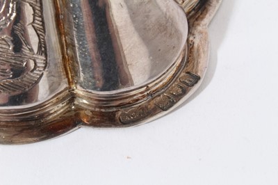 Lot 174 - Livery Company Interest- fine Edwardian silver table salt of hour glass form, a copy of the 16th century original in possession of the Worshipful Company of Ironmongers
