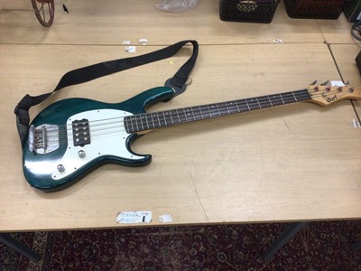 Lot 822 - Cort bass guitar, green finish