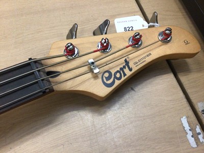 Lot 822 - Cort bass guitar, green finish