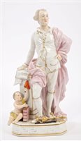 Lot 259 - Scarce 18th century Derby porcelain figure of...