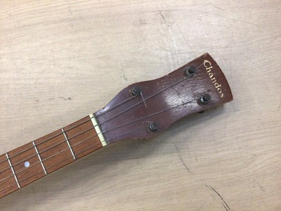 Lot 824 - Acoustic guitar and banjo ukulele