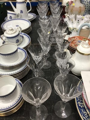 Lot 160 - Set of six glasses by Bacarrat and others similar
