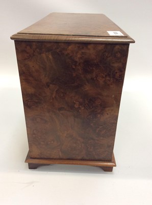 Lot 1939 - Burr walnut three draw collectors cabinet