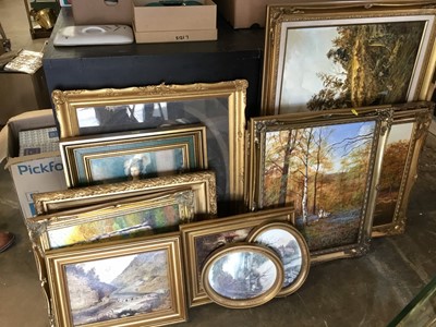 Lot 180 - Collection of oil paintings and sundry pictures