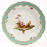 Lot 269 - 18th century Meissen porcelain plate, circa...