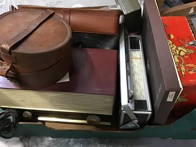 Lot 542 - Vintage radios, barometer and sundries