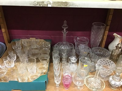 Lot 543 - Selection of cut glasses and other glassware