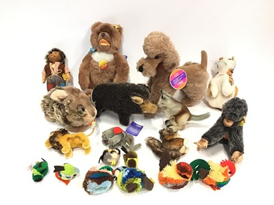 Lot 1584 - Selection of Steiff Soft Toys including Monkey, Lion, Kangeroo, Rabbit