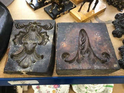 Lot 61 - Two antique carved wooden moulds