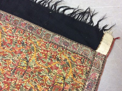 Lot 69 - Heavy embroidered wool bedspread and a Kashmiri embroidery