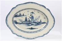 Lot 279 - Late 18th century pearlware blue and white...