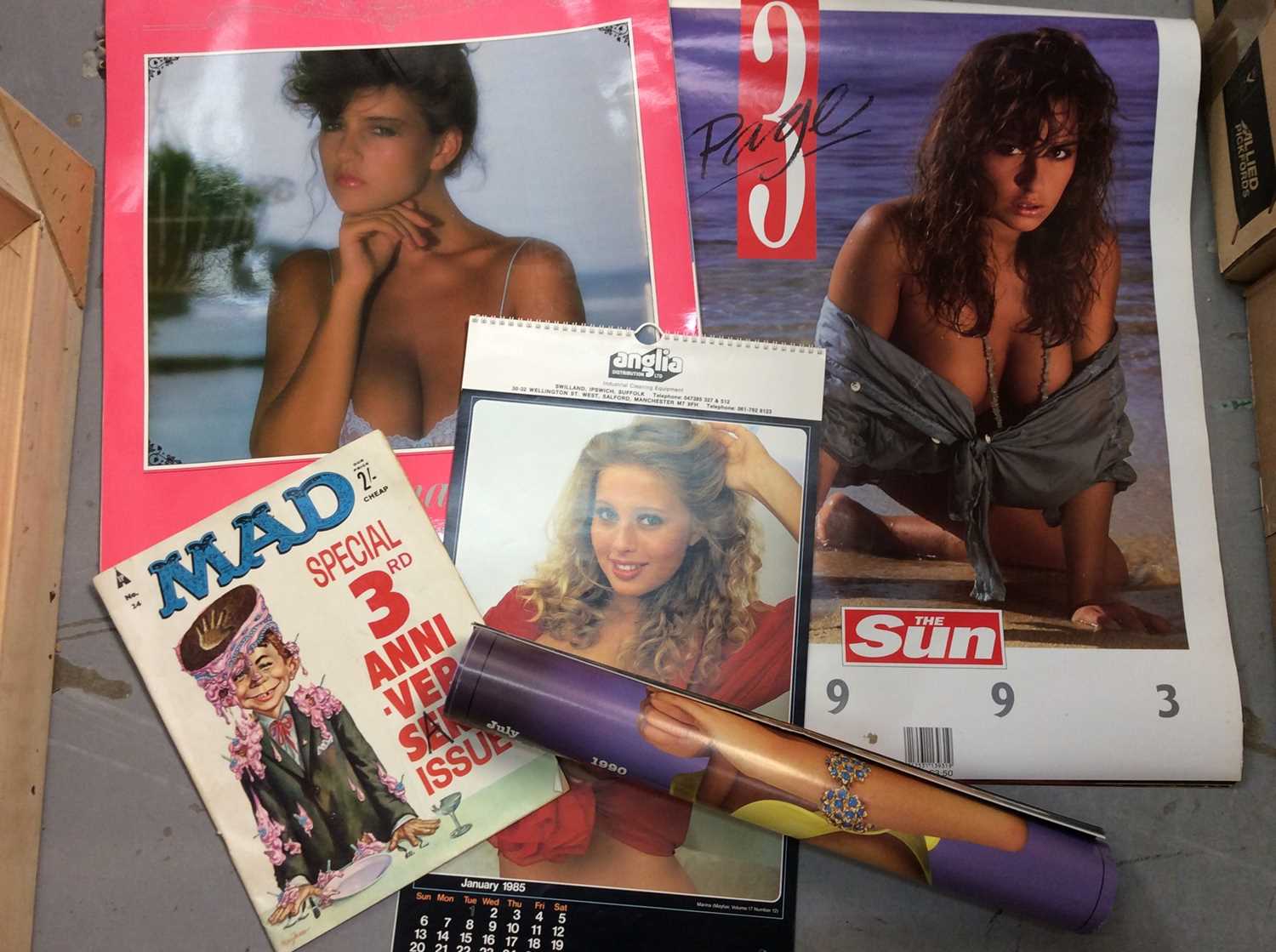 Lot 449 - Collection 1980s/90s glamour model calendars